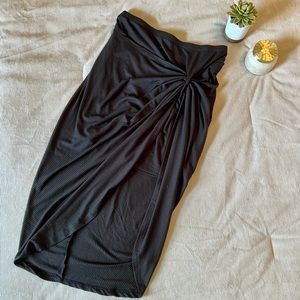 Francesca’s Twist Front Midi Skirt, size small